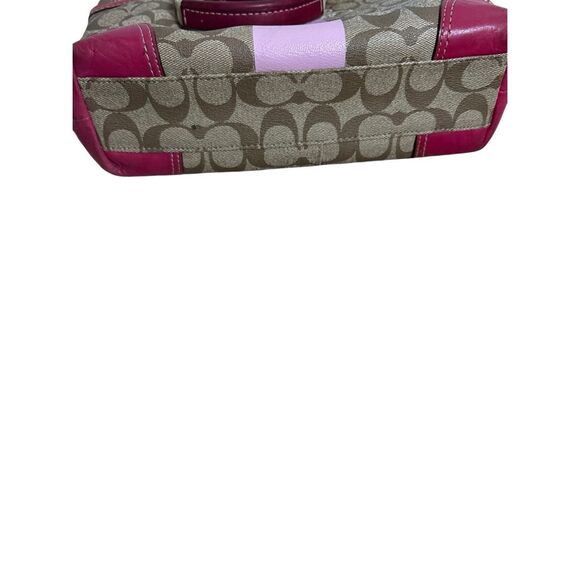 Coach Women's Leatherware Signature Canvas Heritage Shoulder Handbag Tan Pink - Picture 5 of 7